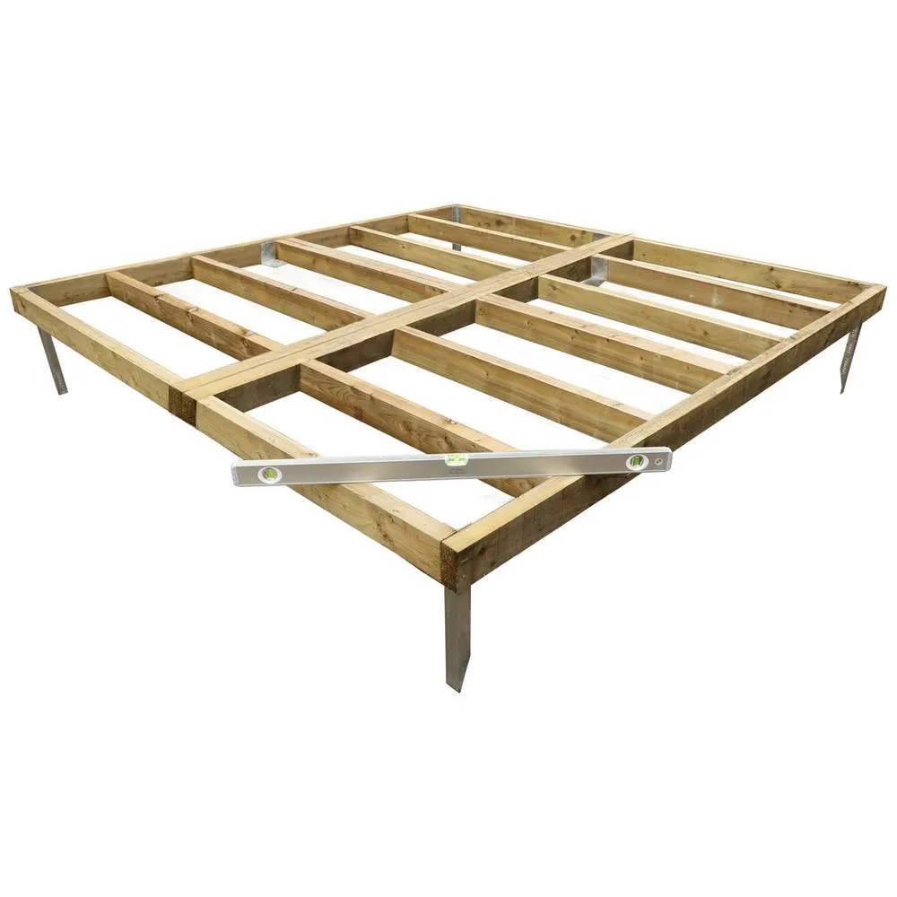 Mercia 8 x 8 Feet Pressure Treated Wooden Shed Base - L235 x W235 x H7 cm in Brown