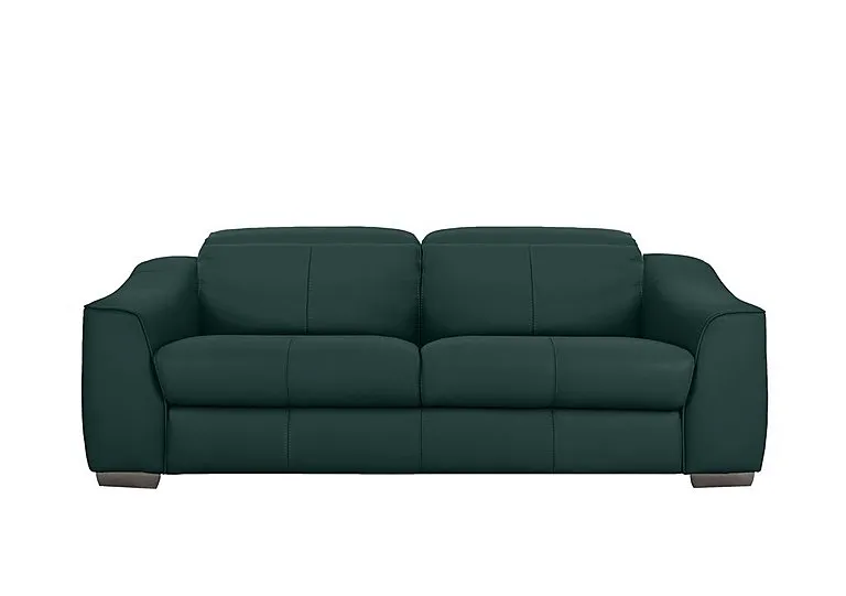 Xavier 3 Seater Leather Sofa - BV Lake Green