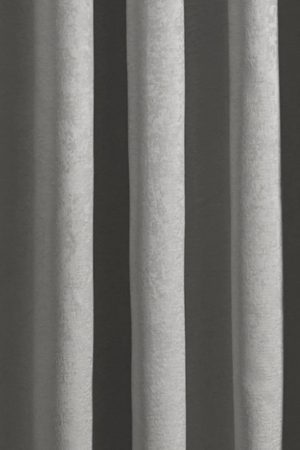 Fusion 'Strata' Dim out woven Eyelet Single Panel Door Curtain in Silver 4