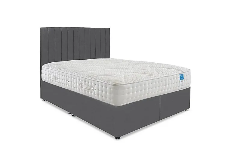 Luxury Firm Divan Set - Super King - Plush Dark Grey