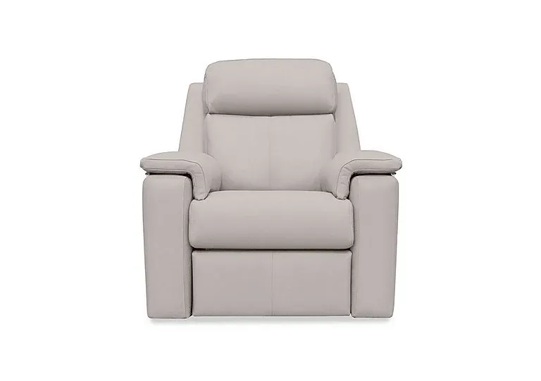 Thornbury Leather Power Recliner Chair with Power Headrest and Power Lumbar - Cambridge Chalk