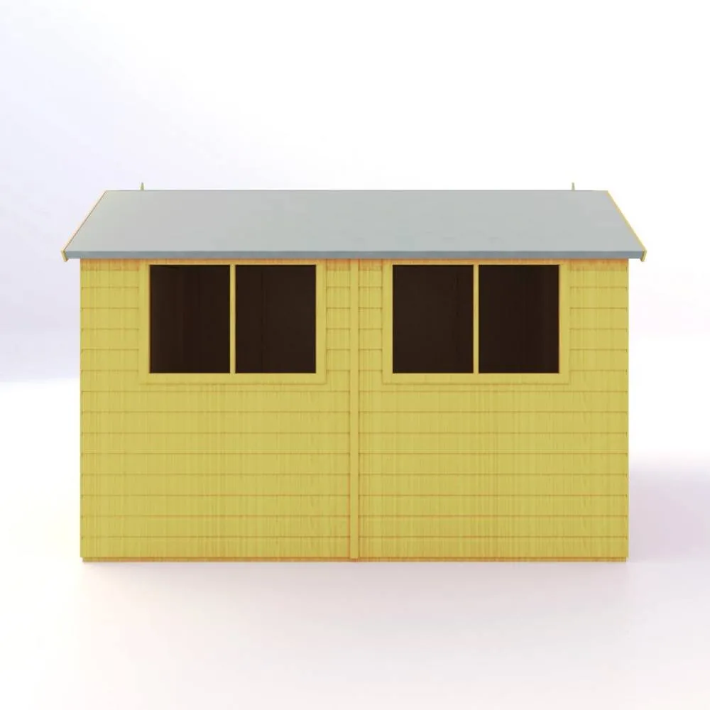 Shires Barn 10x8 DD Premium Sheds - L257.4 x W311.4 x H225.6 cm in Light Tan