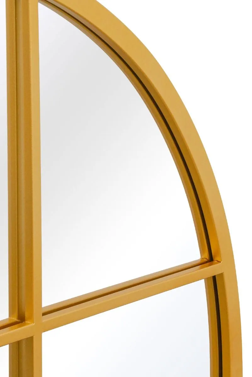 MirrorOutlet Gold Metal Framed Arched Window Wall Mirror 47" X 31" (120CM X 80CM) 4