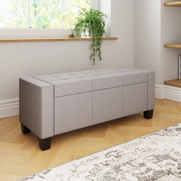 Verona Upholstered Ottoman, Grey 4