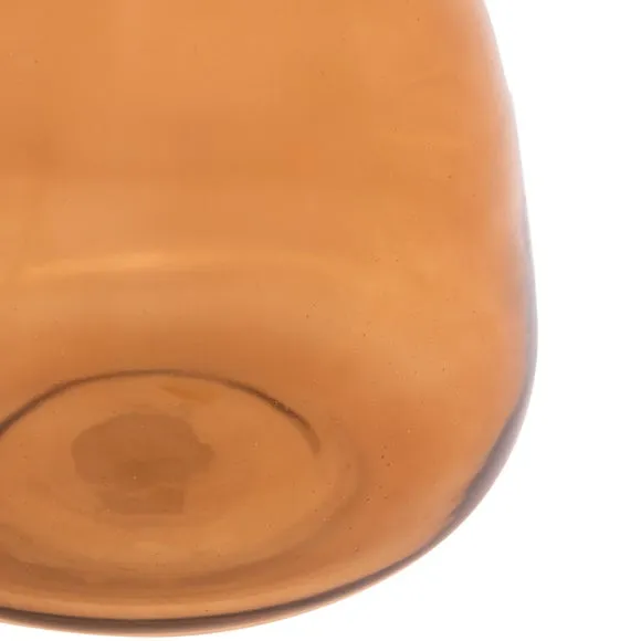 Cedar & Sage Soria Hand blown Glass Amber Vase 5