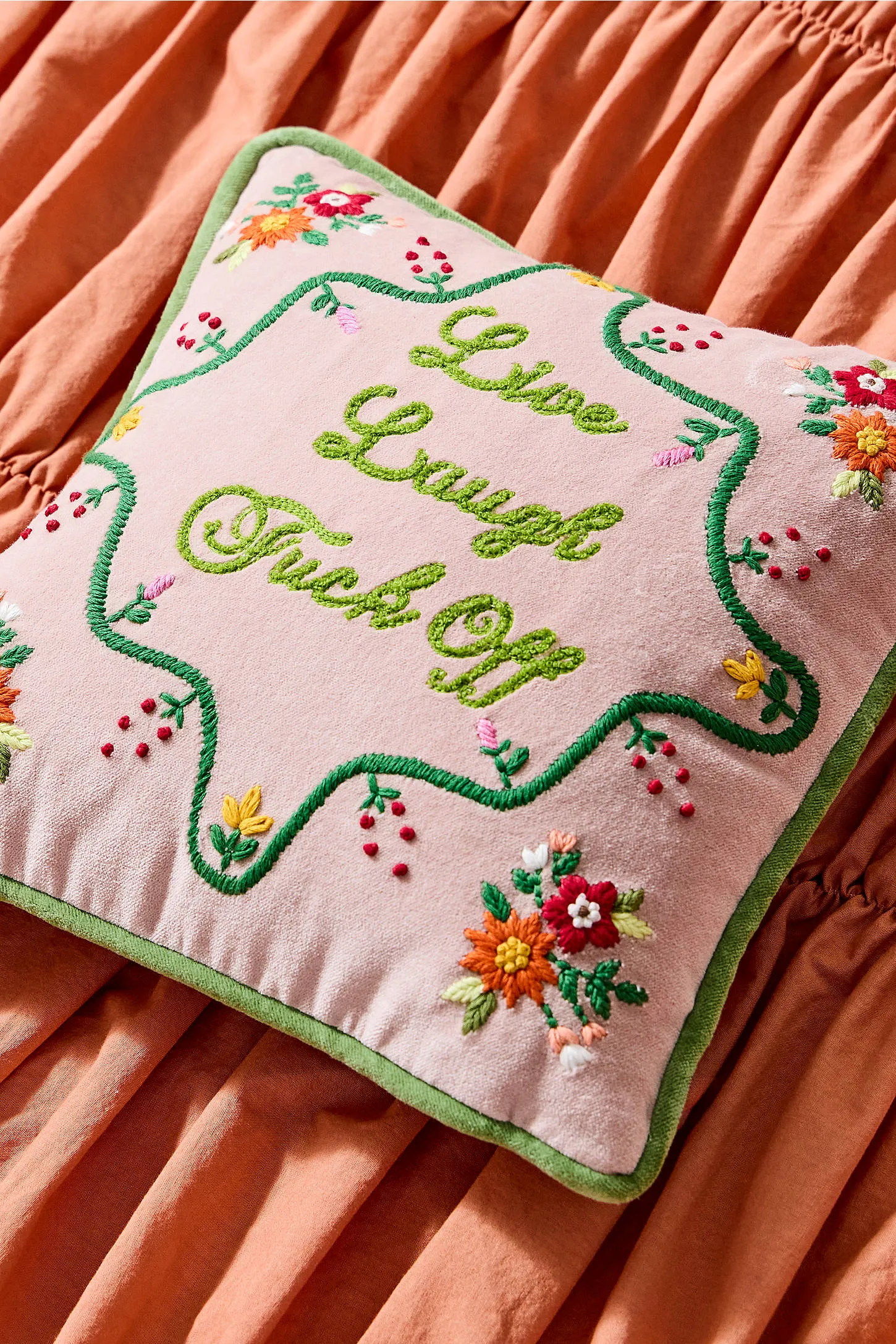 Live Laugh F*ck Off Cushion - Lilac 2