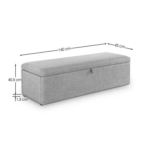 Sorrento Linen Ottoman 4