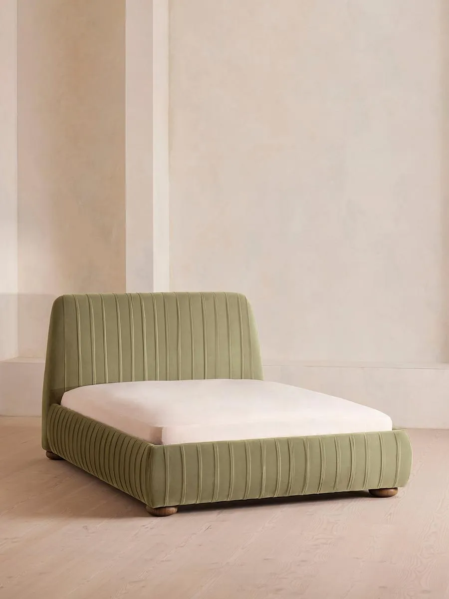 Vivienne Bed, Super King, Velvet, Lichen
