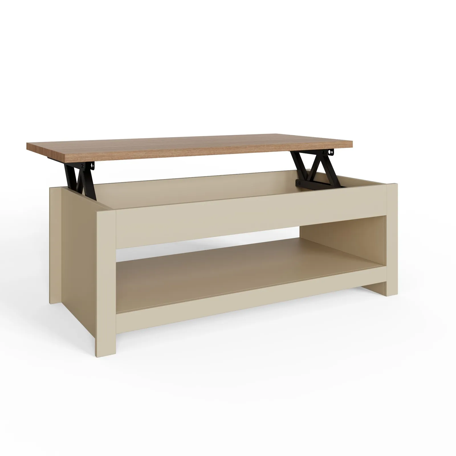 GFW Lancaster Lift Up Coffee Table in Cream 6