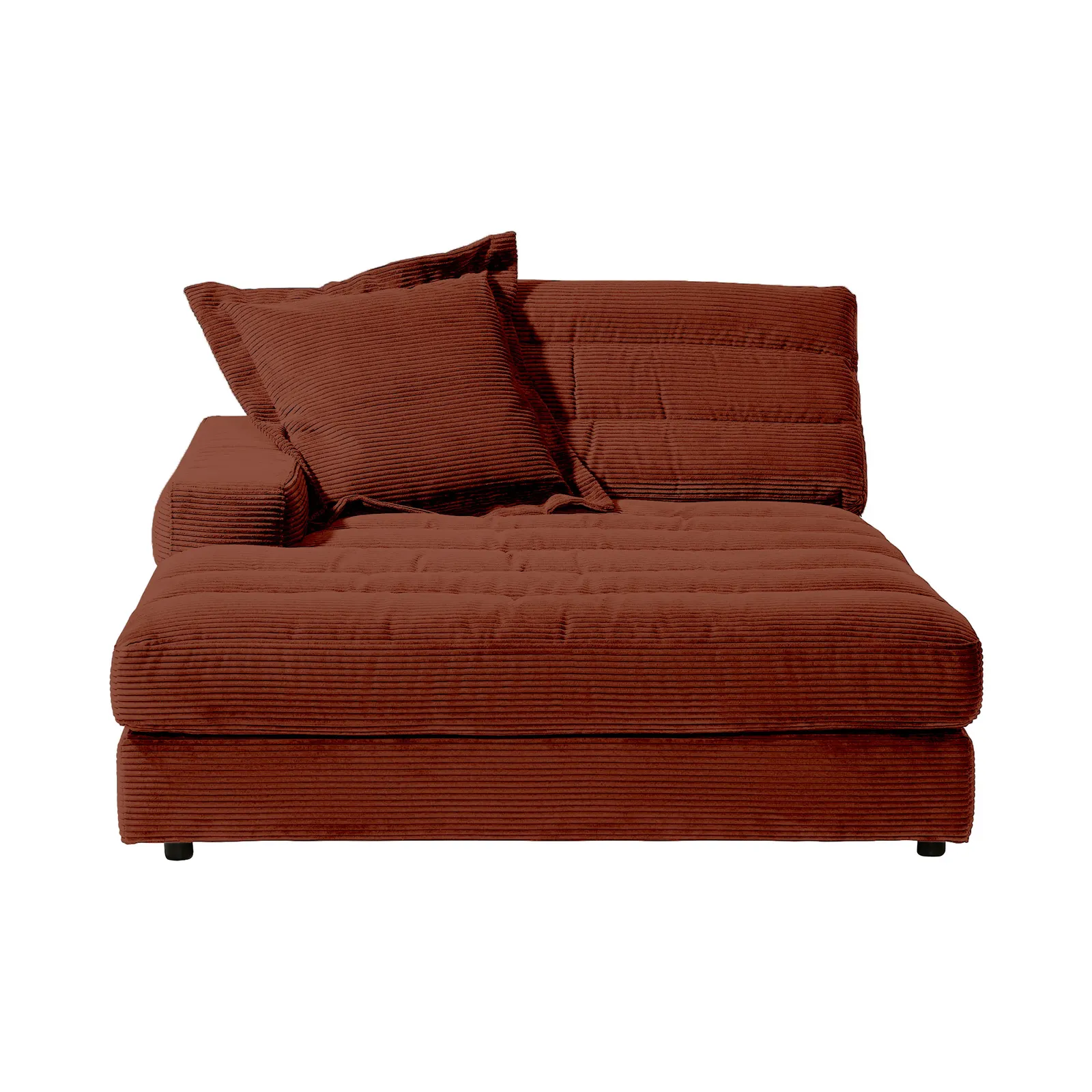 Twain Large Long Armchair Armrest Left Modular Sofa, Red Fabric | Barker & Stonehouse 3
