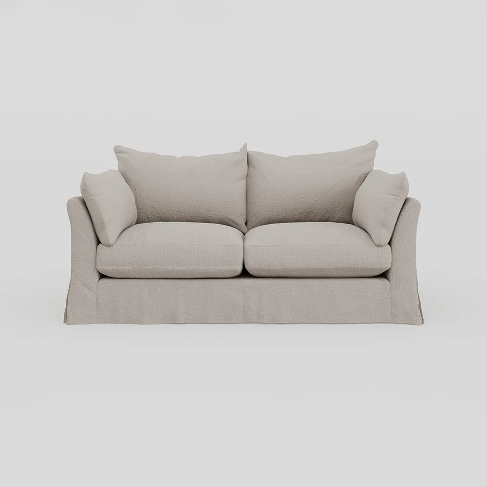 Heal's Tailor Loose Cover 3 Str Sofa Capelo Linen Sea Salt, Natural Beech Feet 1