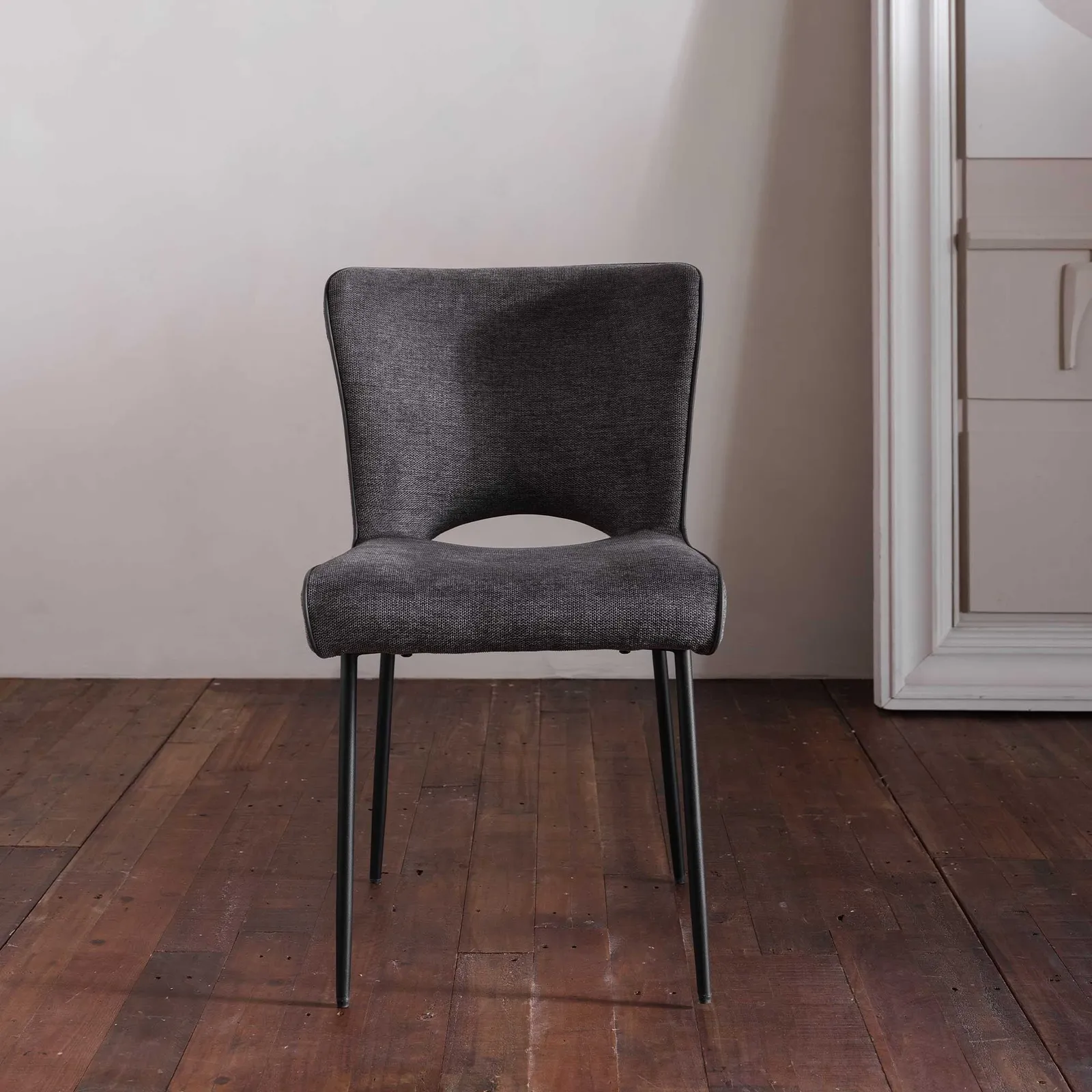 Galini Dining Chair Dark Grey Fabric | Barker & Stonehouse 4