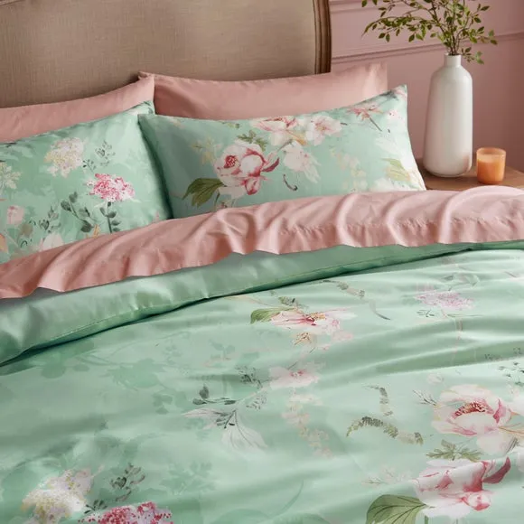 Melody 100% Cotton Sateen Duvet Cover & Pillowcase Set 2