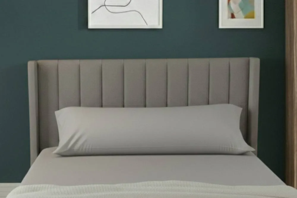 Snug City Bolster Support Pillow Pillowcase Plain Dyed Pillow Linen Easy Care in Silver