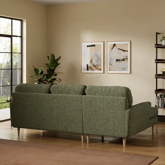 Sven Soft Texture Chenille Large Corner Chaise Sofa 2