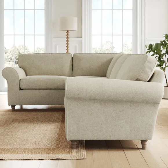 Flori Soft Chenille Corner Sofa 2