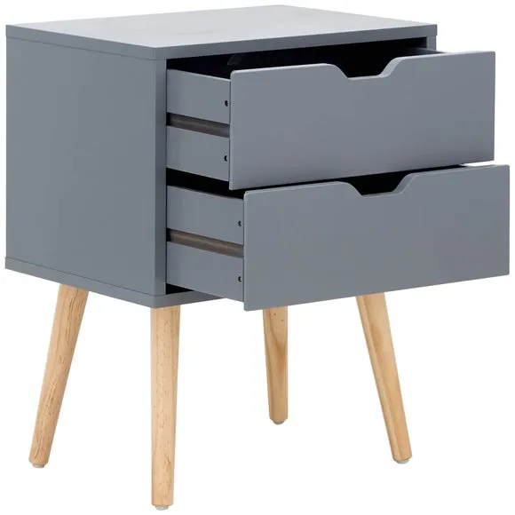 Nyborg 2 Drawer Bedside Table 5