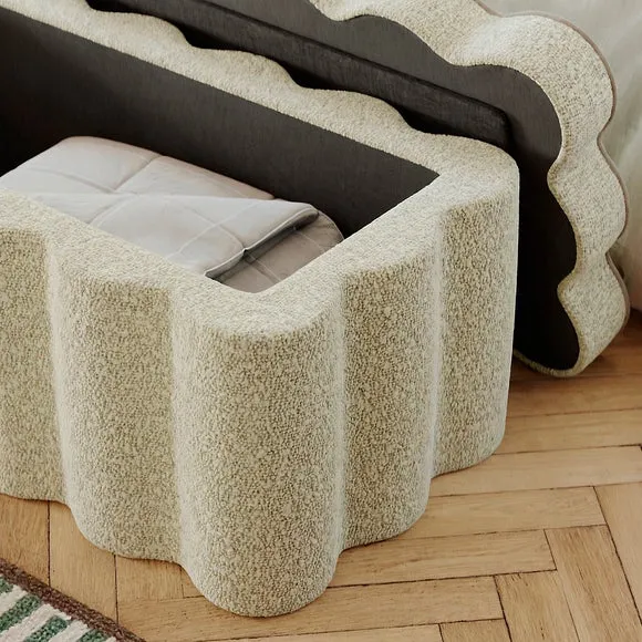 Wavie Tonal Boucle Storage Ottoman 3