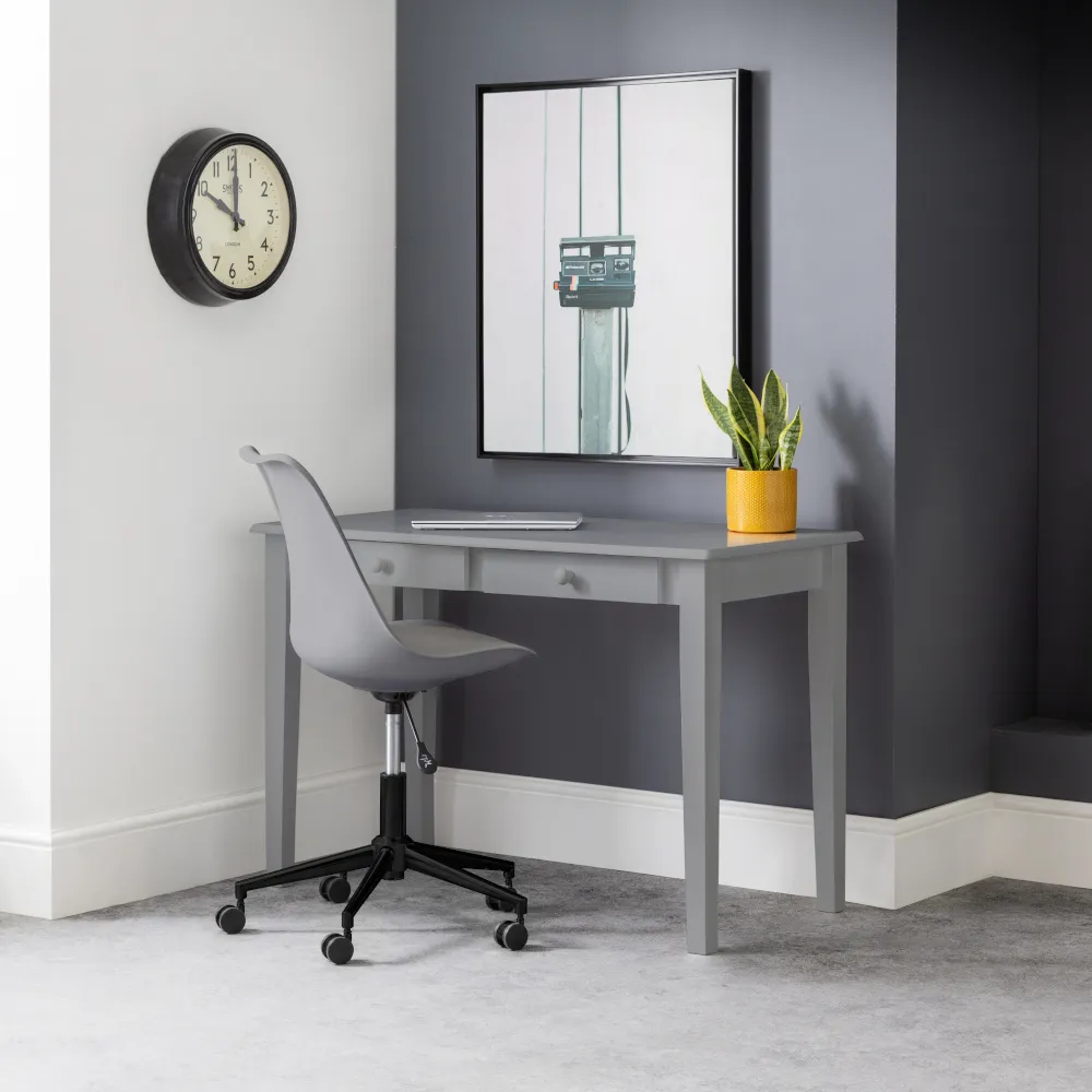 Carrington - 2 Drawer Desk - Grey - Wooden - Happy Beds 1