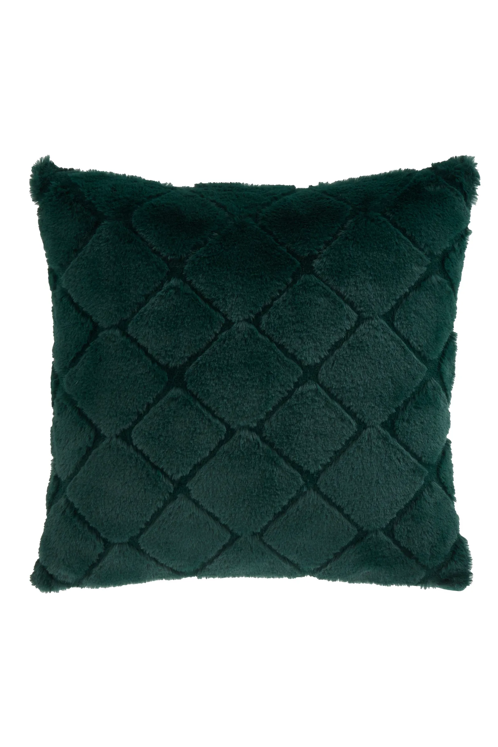Catherine Lansfield 'Cosy Diamond' Cushion in Green 4
