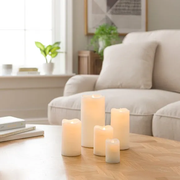 LED Blow Out Pillar Candle 3