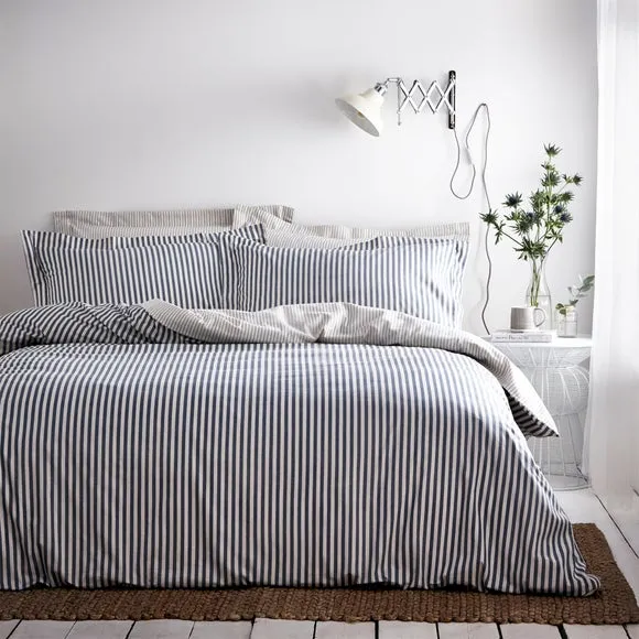 Yard Hebden Reversible 100% Cotton Duvet Cover & Pillowcase Set