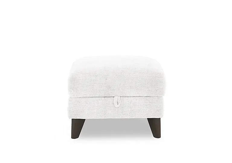 Dreamer Fabric Storage Footstool - Frost