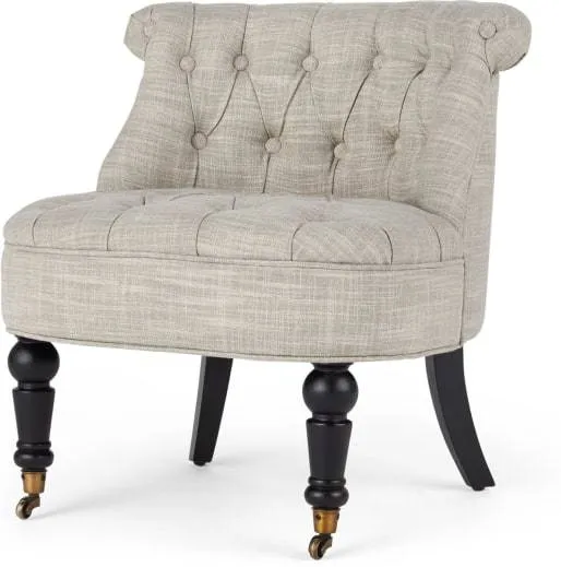 Bouji Accent Chair, Taupe Linen Mix 