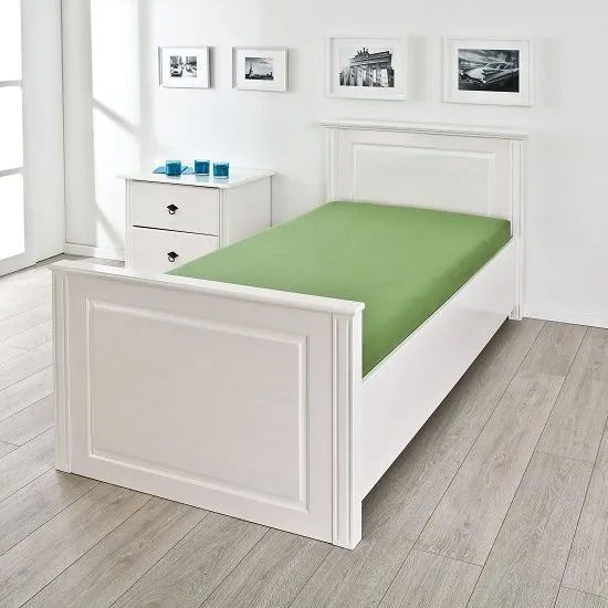 Danzig Modern Wooden Single Bed In White