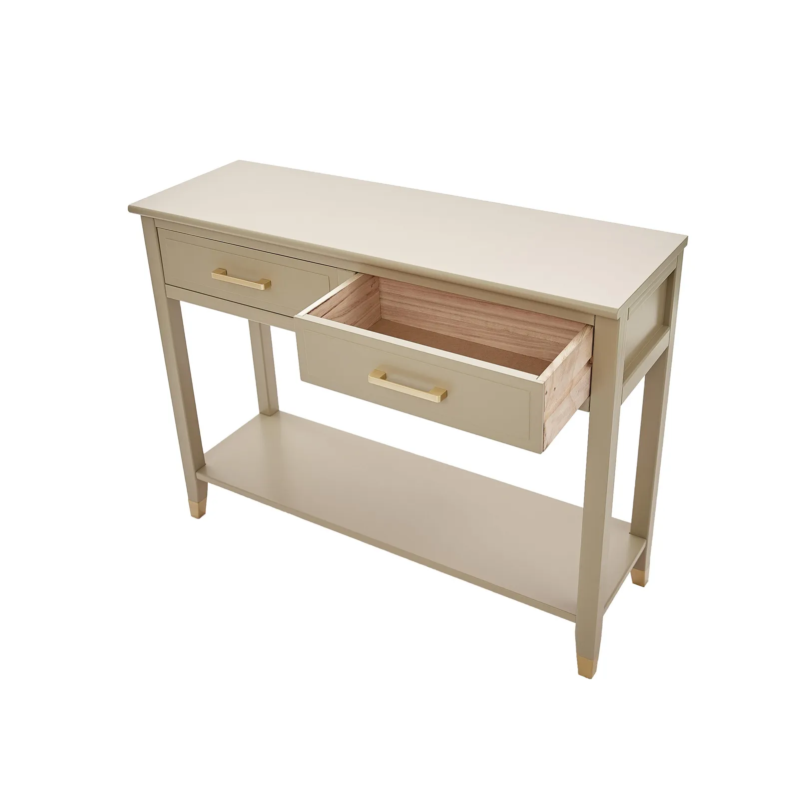 Cabinet Bits Palazzi 2 Drawer Console Table in Light Beige 5