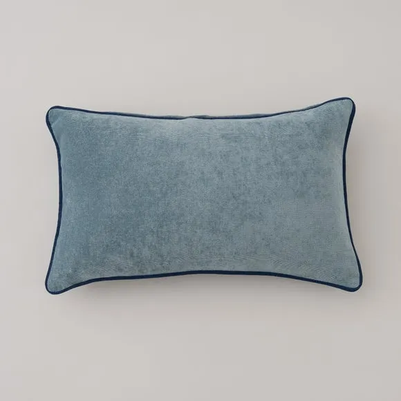 Velour Contrast Piped Rectangular Cushion 3