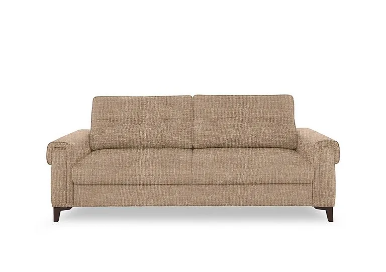 Zoom Fabric 3 Seater Sofa Bed - Weave Cocoa