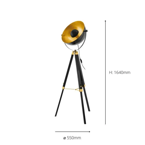 EGLO Covaleda Uplighter Tripod Floor Lamp 3