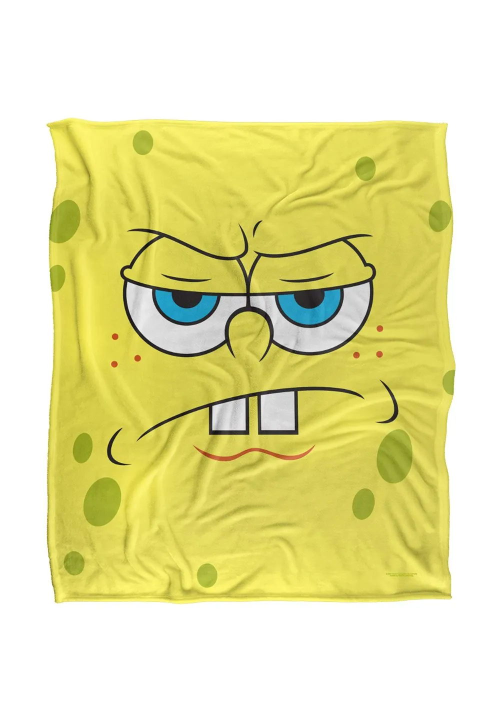 Spongebob Angry Face Silky Touch Super Soft Throw Blanket 152 X 127 cm in White