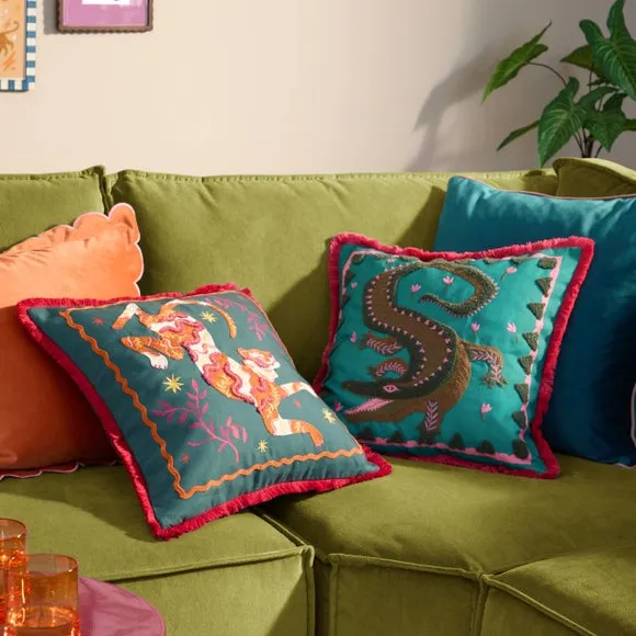 Furn. Les Animaux Tigeress Tufted Square Cushion 6