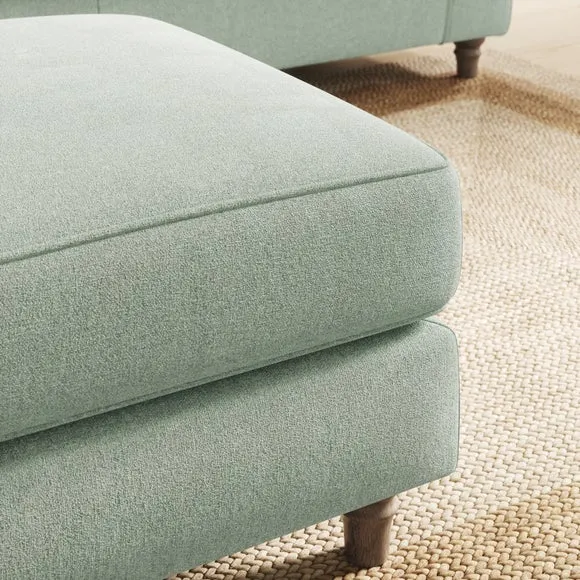 Flori Soft Chenille Footstool 5