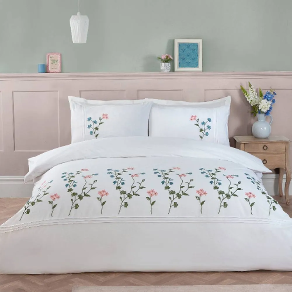 Rapport Home Gardenia Floral Polycotton Duvet Cover Set with Pillowcase