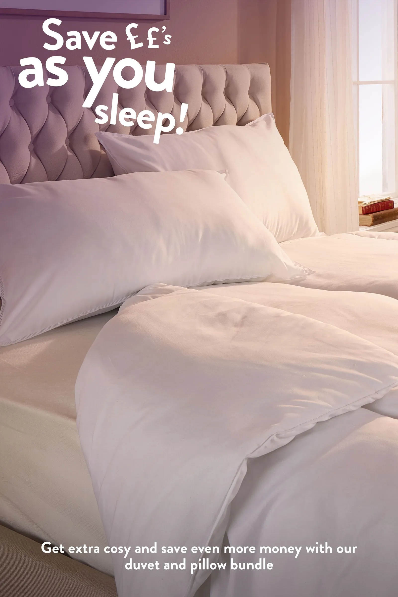 Slumberdown Feels Like Down 13.5 Tog Winter Duvet in White 5