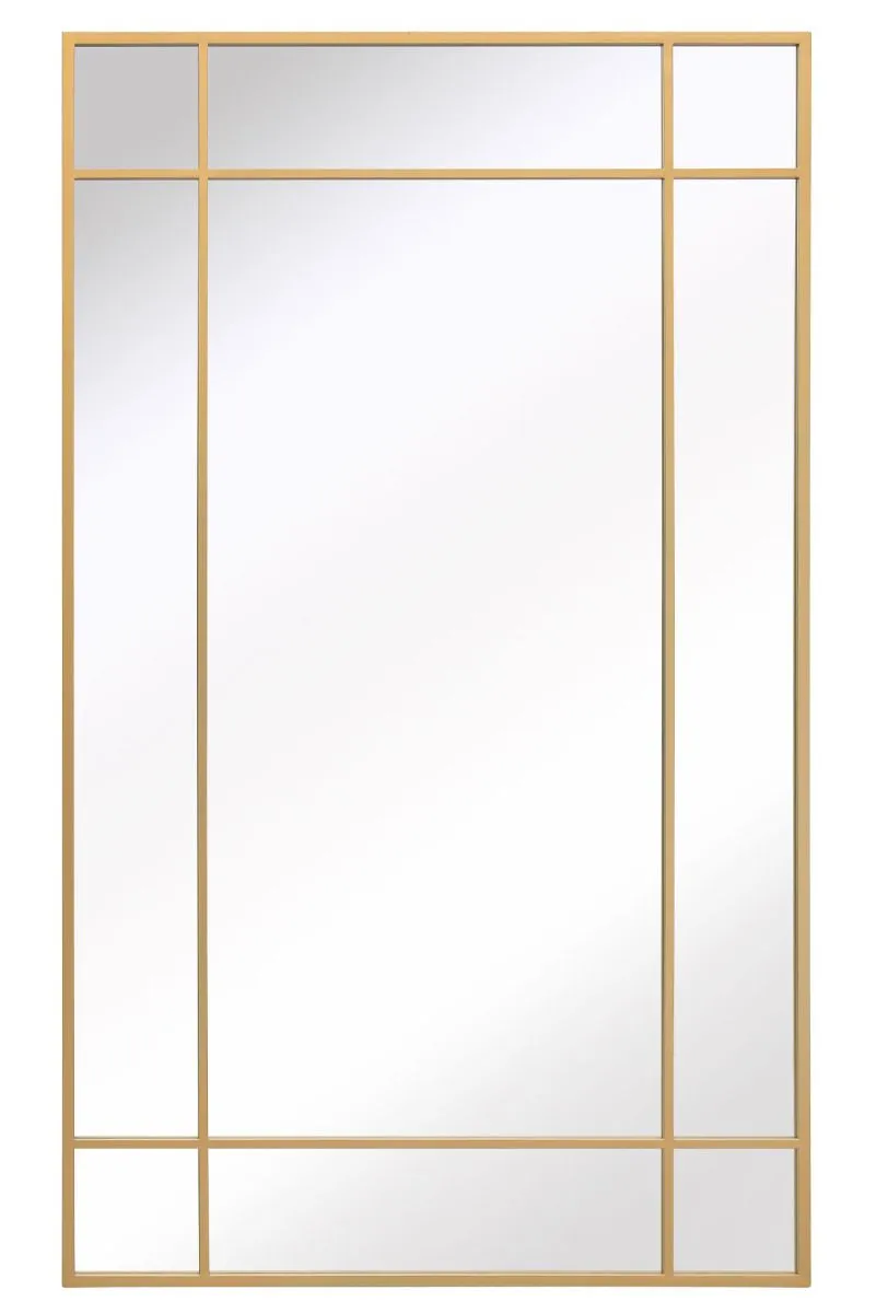 MirrorOutlet Gold Contemporary Wall & Leaner Garden Mirror 79"x 47" 200x120cm 3