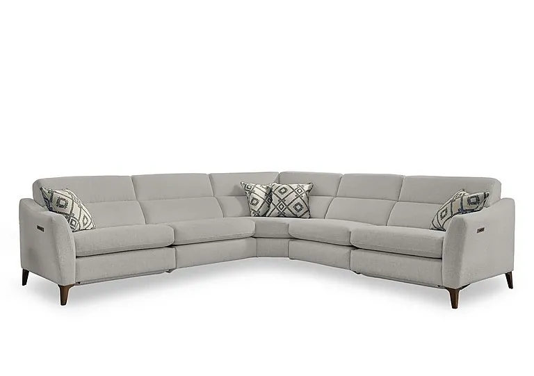 Moderna Large Power Recliner Corner Sofa with Power Telescopic Headrests