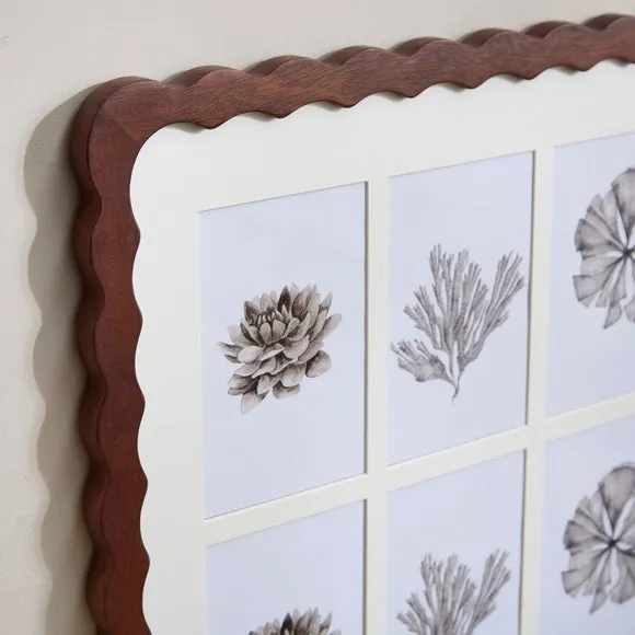 Mango Wood Wiggle 9 Aperture Multi Photo Frame 3