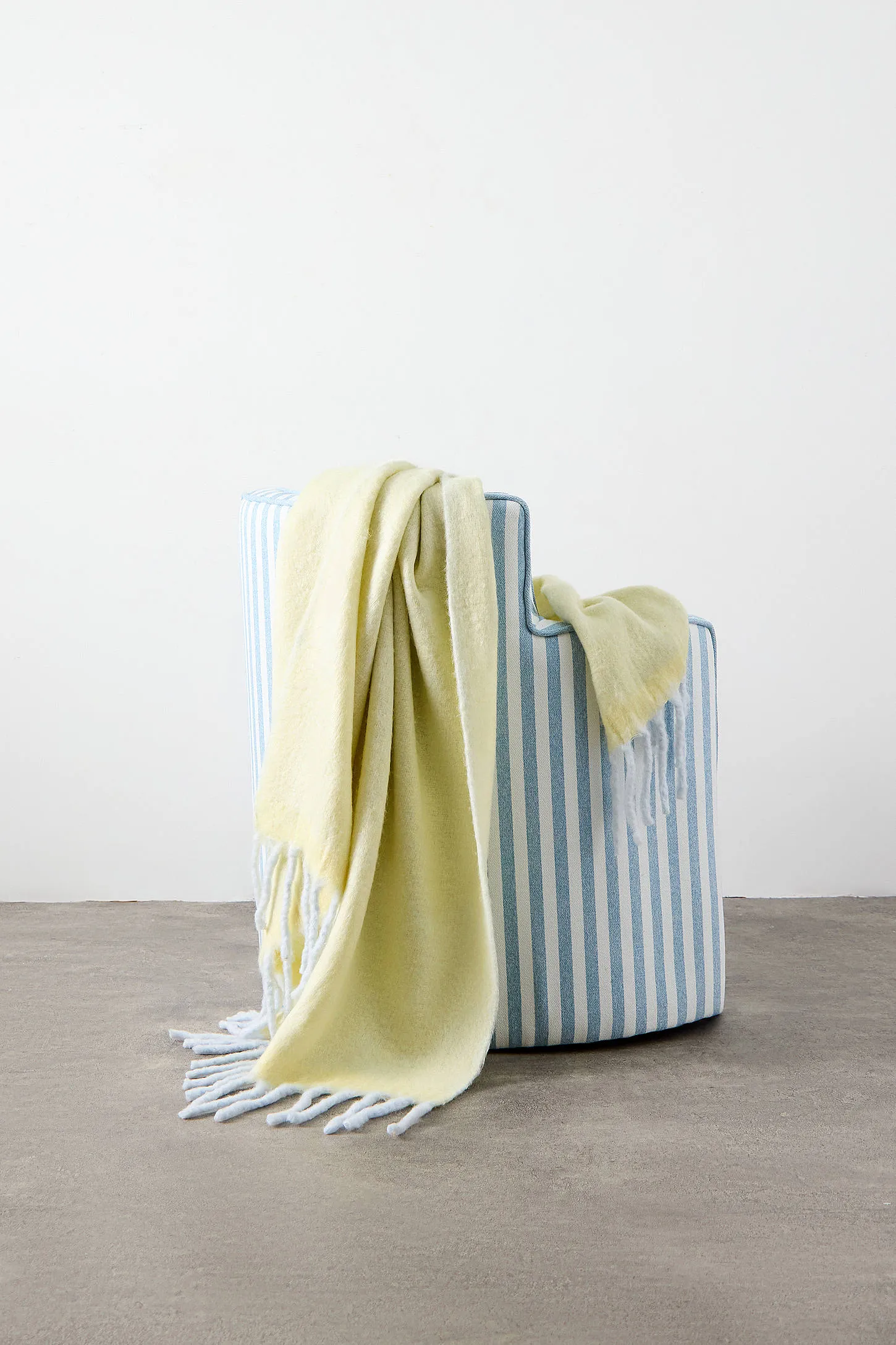 Cosy Two-Tone Throw - Sun Yellow 2