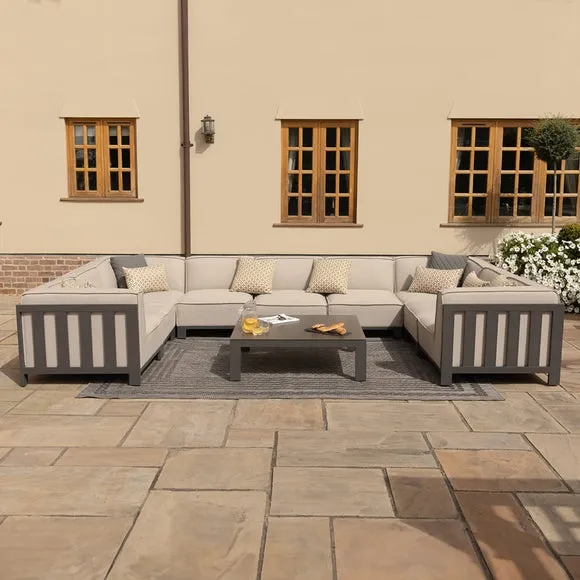 Maze Ibiza U Shape Garden Sofa Set with Square Table 2