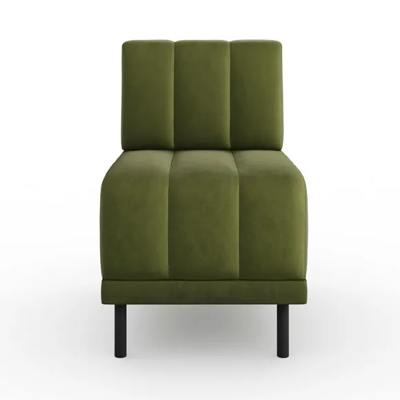 Amali Small Dining Bench, Matte Plush Velvet 5