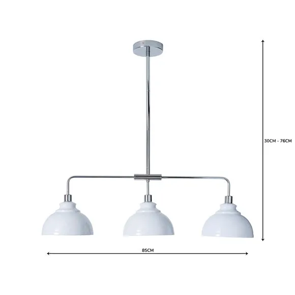 Galley 3 Light Diner Ceiling Light 5
