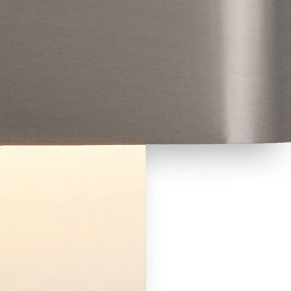 Netlighting Damo Flush Wall Light 2 Light G9 White Base Nickel Centre Band in Grey 5