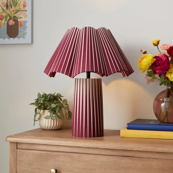 Penelope Ribbon Striped Table Lamp