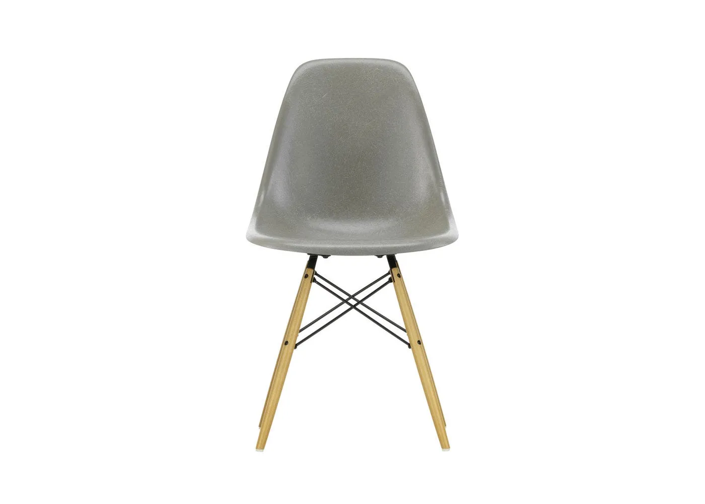 Vitra Eames Fibreglass Chair DSW Eames Raw Umber 02 Golden Maple Base 05 Glides