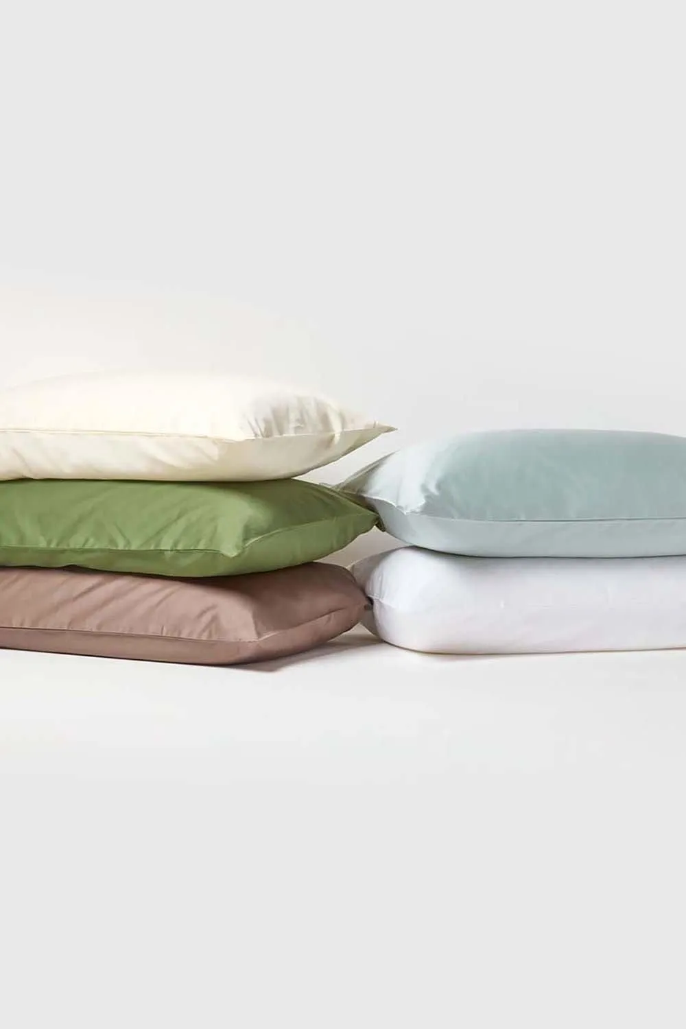 Homescapes Sateen Cotton Continental Pillowcase 400 TC, 40 x 40 cm in Cream 5