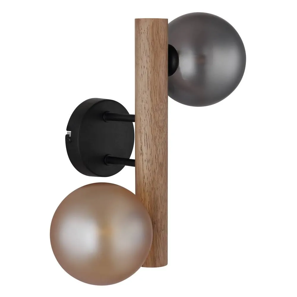 Netlighting Riha Globe Wall Lights Matt Black 2x G9 2